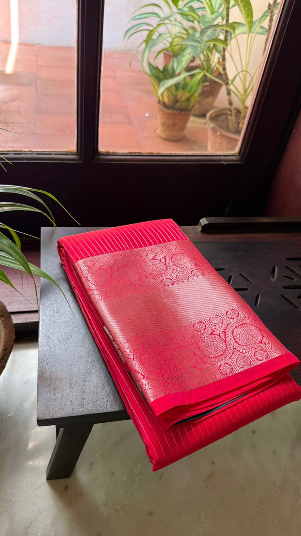 Flamingo Orange Kanjivaram