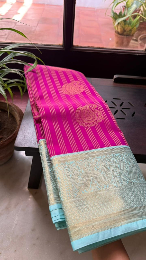 Vadamalli Ice Blue Pattu