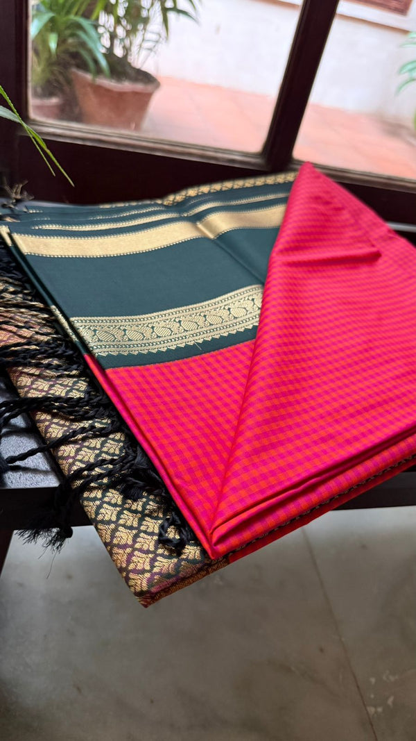 Rani Orange Madras Checks